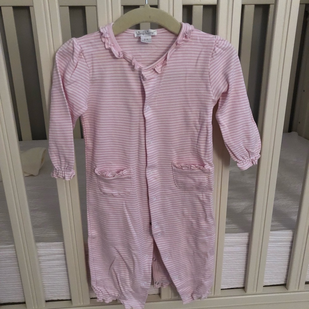 Kissy Kissy pink and white stripe pajamas